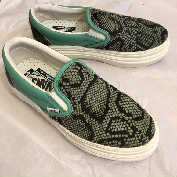 Vans Platform Super Comfy Cush Crème de Menthe Sneakers Shoes - Picture 3 of 7